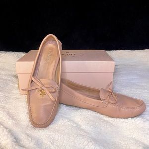 PRADA - Soft Leather Loafer with Bow - SZ 38 / 7.5